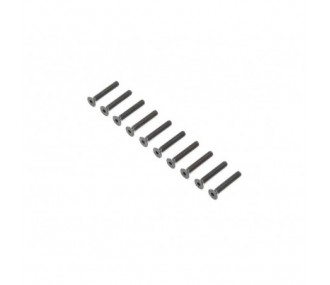 LOSI - Flat Head Screws, Stl, BO, M4 x 25mm (10) - FLASH RC