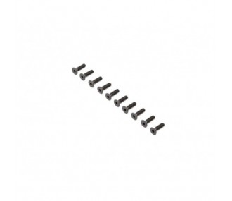 Spare parts for RC cars - LOSI - Flat Head Screws, Stl, BO, M4 x 14mm (10) - FLASH RC