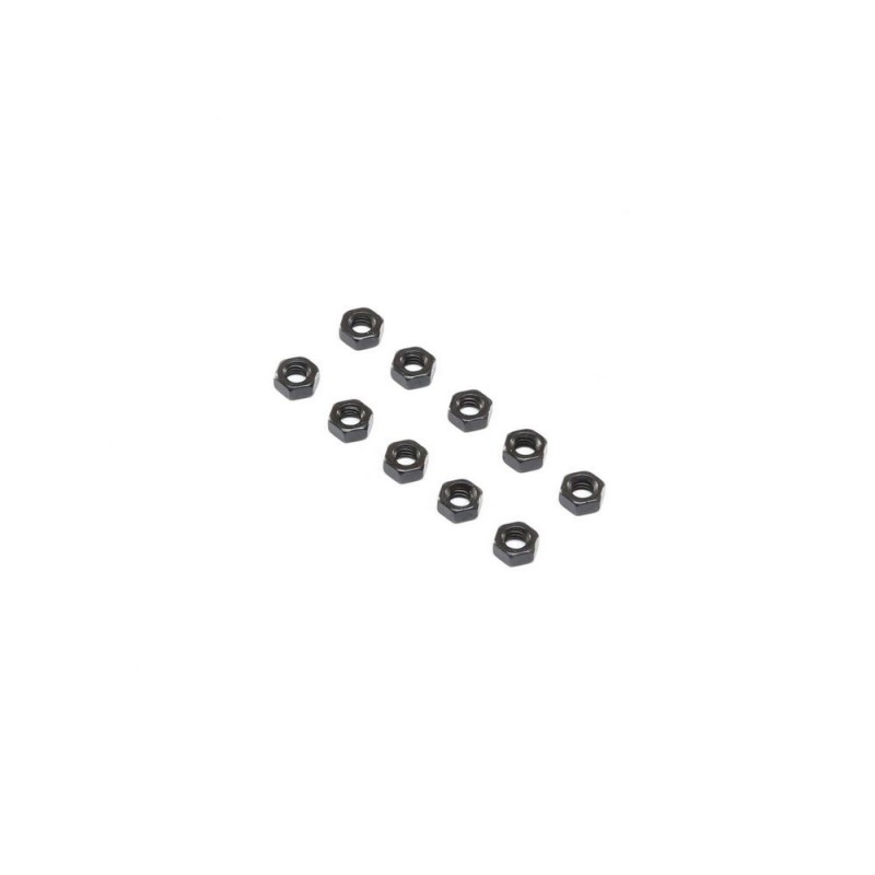 LOSI - Flat Nut, Stl, M4 (10) - FLASH RC