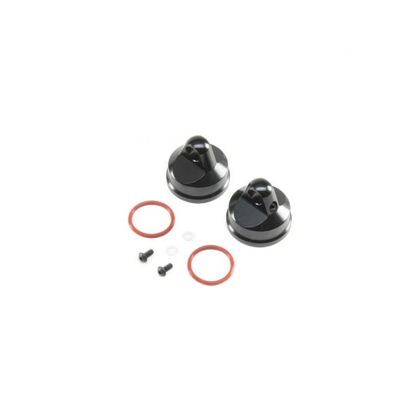 Recambios para coches RC - LOSI - Tapa de amortiguador, Aluminio, Negro (2): LST/2, 3XL-E - FLASH RC
