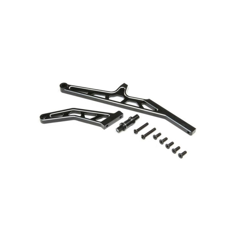 RC Car Parts - LOSI - Chassis Brace Set,Rear,Aluminum, Black: DBXL-E 2.0 - FLASH RC
