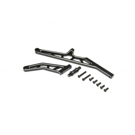 LOSI - Chassis Brace Set,Rear,Aluminum, Black: DBXL-E 2.0 - FLASH RC
