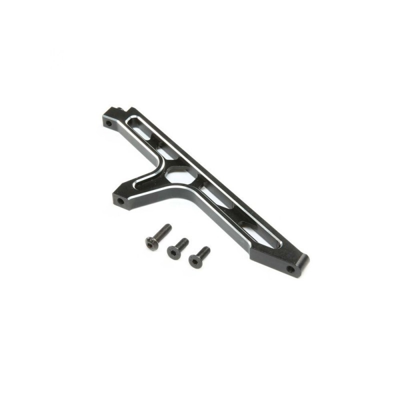 Ricambi per auto RC - LOSI - Supporto telaio, anteriore, alluminio, nero: DBXL-E 2.0 - FLASH RC