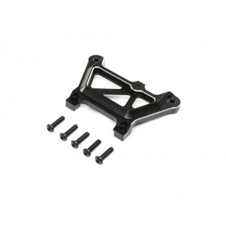 LOSI - Front Top Plate, Aluminum, Black: DBXL-E 2.0 - FLASH RC