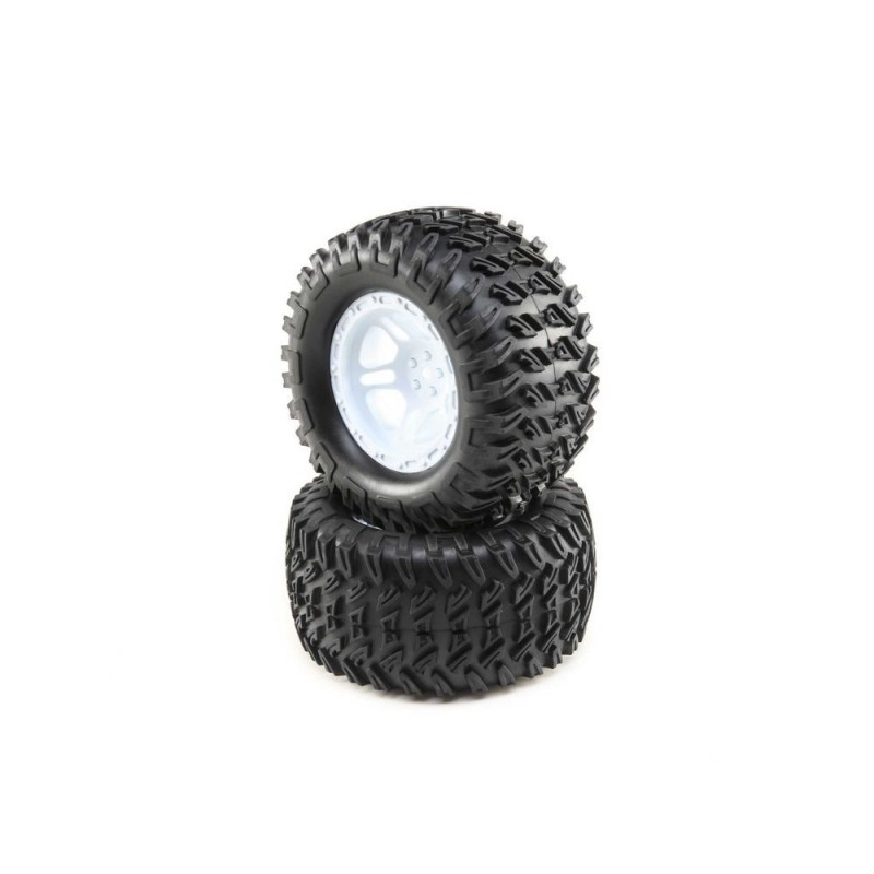 LOSI - Tires, Mounted (2): TENACITY Monster Truck - FLASH RC