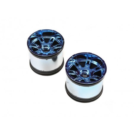 LOSI - Wheel, 17mm, Black Chrome (2): LST 3XL-E - FLASH RC