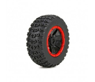 Spare parts for RC cars - LOSI - 1/5 4WD - Tire mounted on rim (l and r ) Pair - FLASH RC