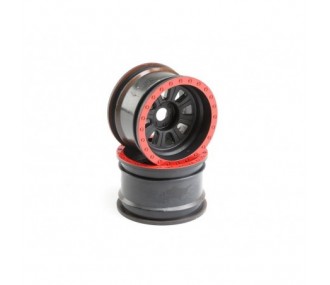 LOSI - Wheel, Black (2): Super Rock Rey - FLASH RC