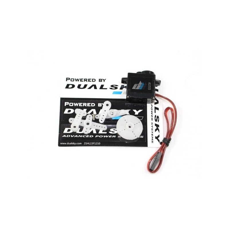 Servos - Dualsky AS55 micro analog servo (6g, 1.2kg/cm, 0.12s/60°) - FLASH RC