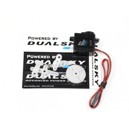 Servos - Dualsky AS55 Micro Servo Analógico (6g, 1.2kg/cm, 0.12s/60°) - FLASH RC