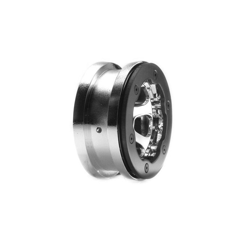 LOSI - 2.2 roues, Chrome avec anneaux: CCR - FLASH RC