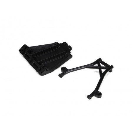 Ricambi per auto RC - LOSI - 5ive-T -Piastra d'attrito anteriore/ rinforzi e distanziali per paraurti - FLASH RC