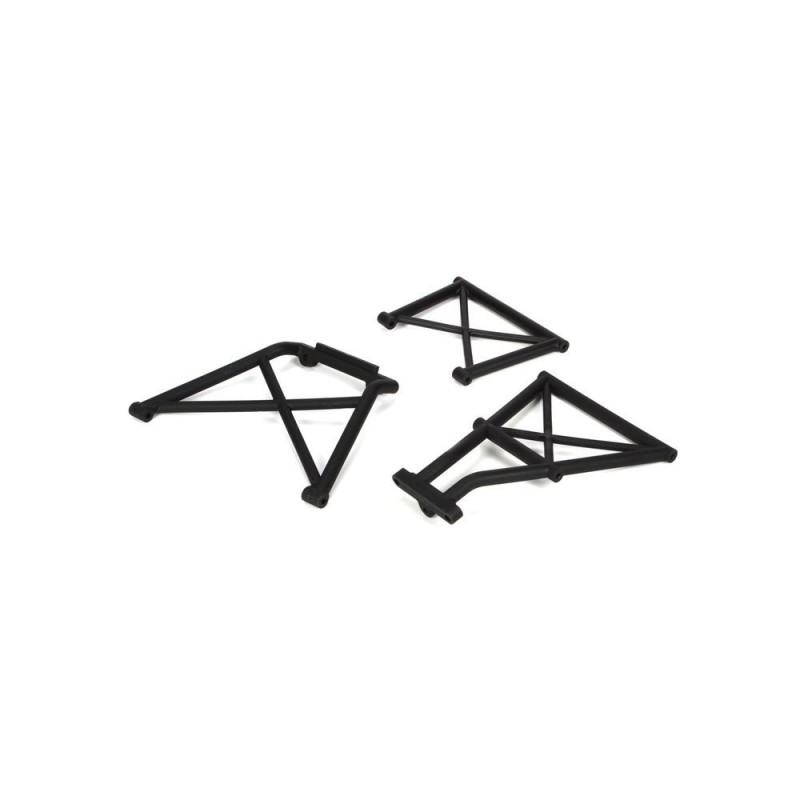 LOSI - 5ive-T -Set de renforts de parechoc avant (3) - FLASH RC