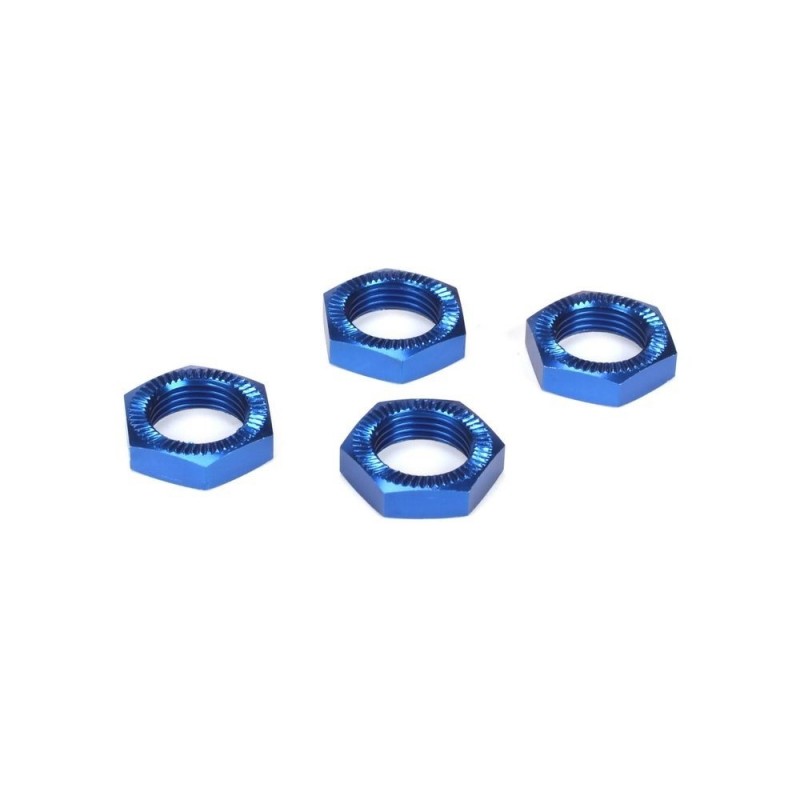 Ricambi per auto RC - LOSI - 5ive-T - Dadi ruota anodizzati blu (4) - FLASH RC