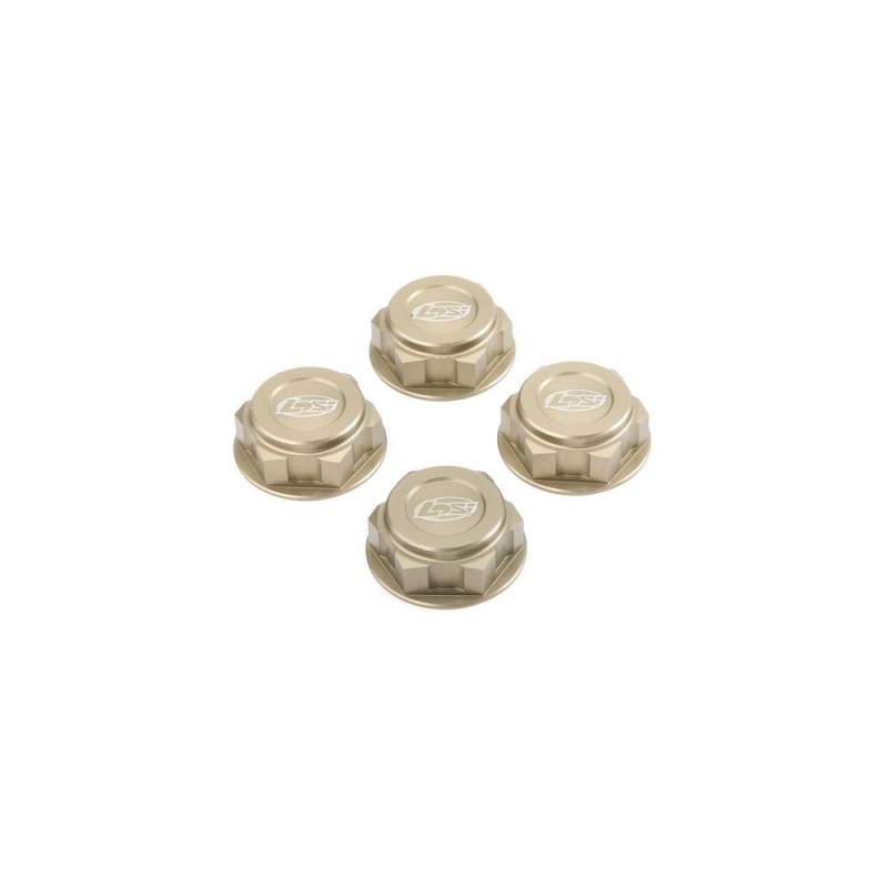 RC car parts - LOSI - 5ive-T - Captive wheel nuts (4) - FLASH RC