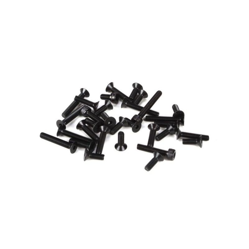 Spare parts for RC cars - LOSI - 5ive-T - Set of M4 countersunk screws (32) - FLASH RC