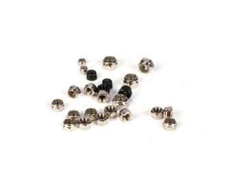 Ersatzteile RC-Cars - LOSI - 5ive-T -Sortiment von selbstsichernden Muttern M3,M4,M5 und M6 (24) - FLASH RC