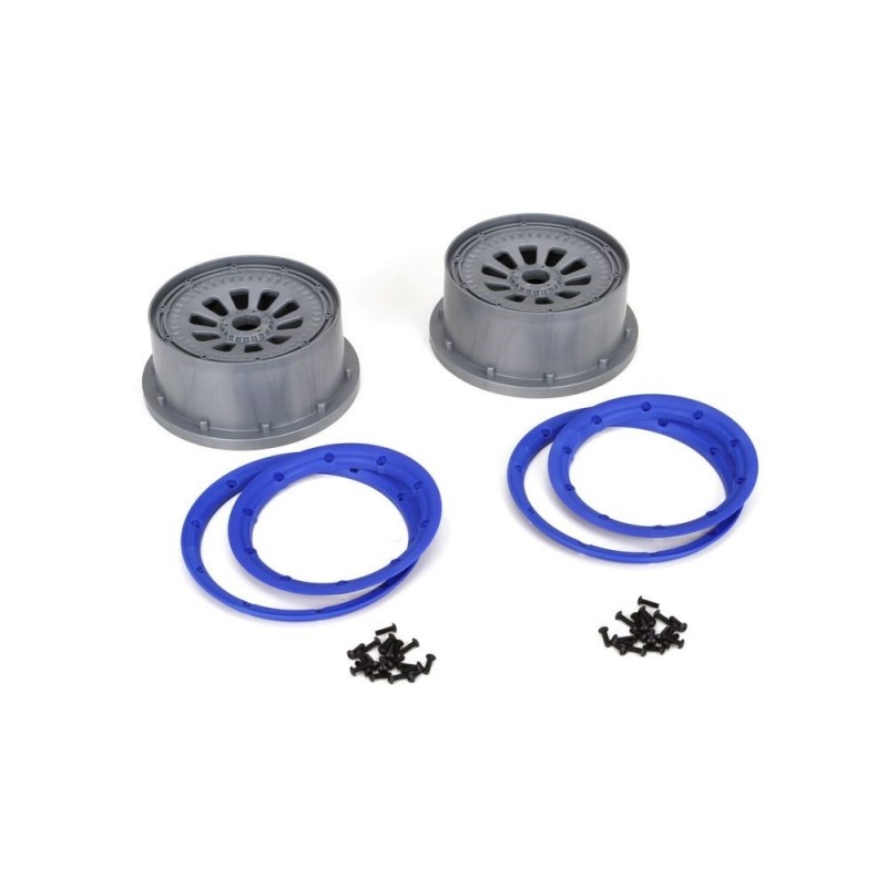Ricambi per auto RC - LOSI - 5ive-T -Ruote e anelli beadlock (2) - FLASH RC