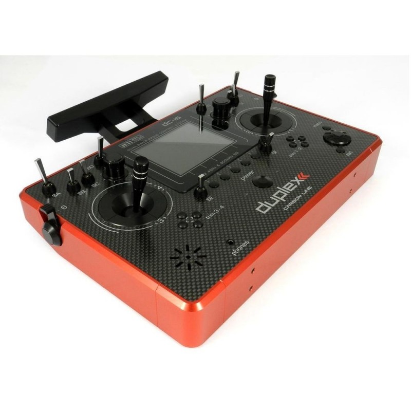 Radiocomandi - Jeti DC-16 G2 Carbon Line Red Multimode 2.4Ghz + R10 - FLASH RC