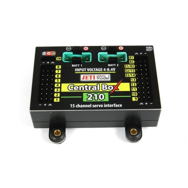 Caja (Powerbox, Emcotec, Jeti, ...) - Caja Central 210 Duplex 2.4EX + 2x Rsat2 + 1x interruptor RC - Jeti - FLASH RC