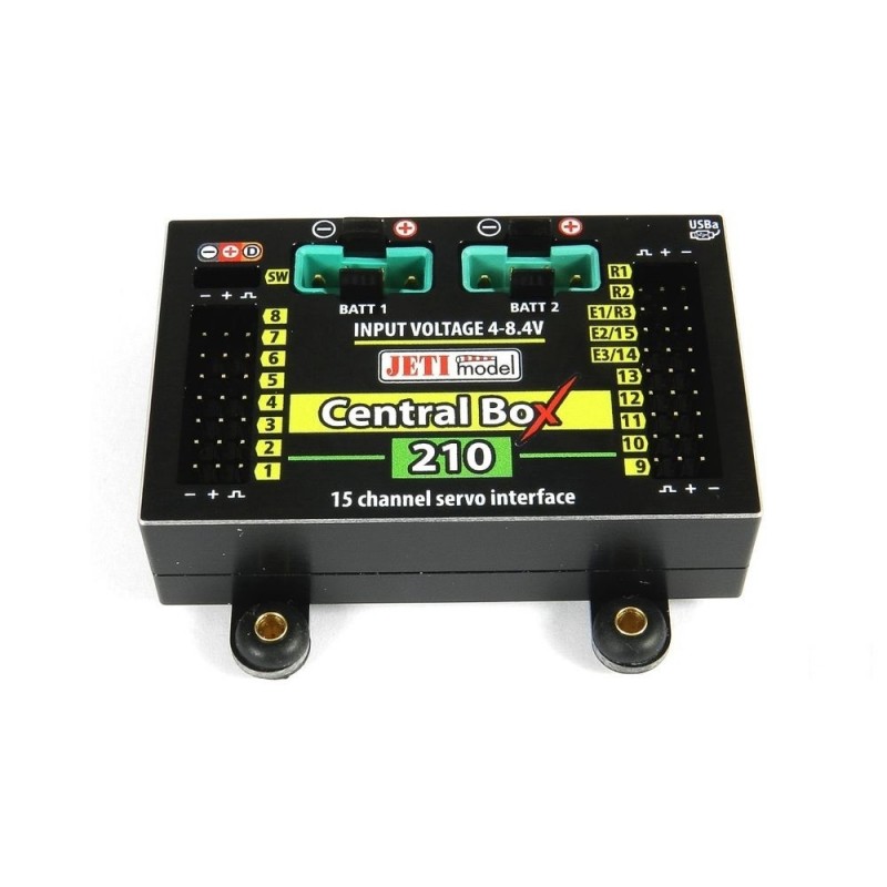Box (Powerbox, Emcotec, Jeti, ...) - Central Box 210 Duplex 2.4EX + 2x Rsat2 + 1x interruttore magnetico - Jeti - FLASH RC