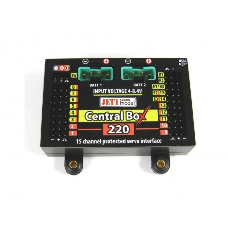 Box (Powerbox, Emcotec, Jeti, ...) - Central Box 220 Duplex 2.4EX + 2x Rsat2 + 1x interruttore RC - Jeti - FLASH RC
