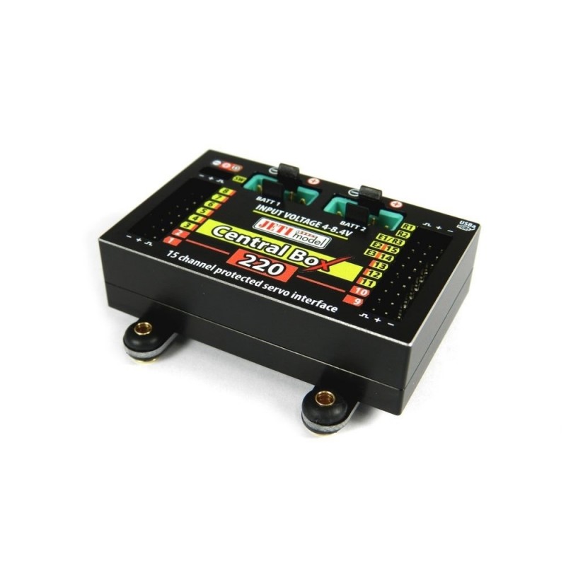 Box (Powerbox, Emcotec, Jeti, ...) - Central Box 220 Duplex 2.4EX + 2x Rsat2 + 1x interruttore RC - Jeti - FLASH RC