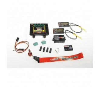 Box (Powerbox, Emcotec, Jeti, ...) - Central Box 220 Duplex 2.4EX + 2x Rsat2 + 1x Magnetschalter - Jeti - FLASH RC