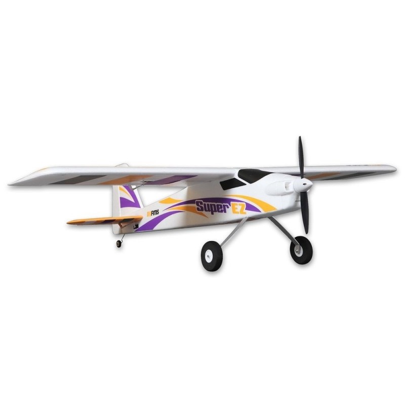 RC Wasserflugzeuge - FMS Trainer Super EZ V4 Flugzeug mit Schwimmern + Gyro Reflex RTF Mode 2 ca.1.22m - FLASH RC