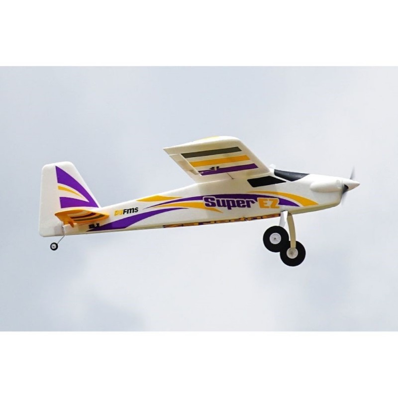 RC Wasserflugzeuge - FMS Trainer Super EZ V4 Flugzeug mit Schwimmern + Gyro Reflex RTF Mode 2 ca.1.22m - FLASH RC