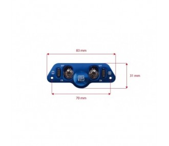 Interruptores - Interruptor doble tomas JR / recarga / llenado de combustible - FLASH RC 2