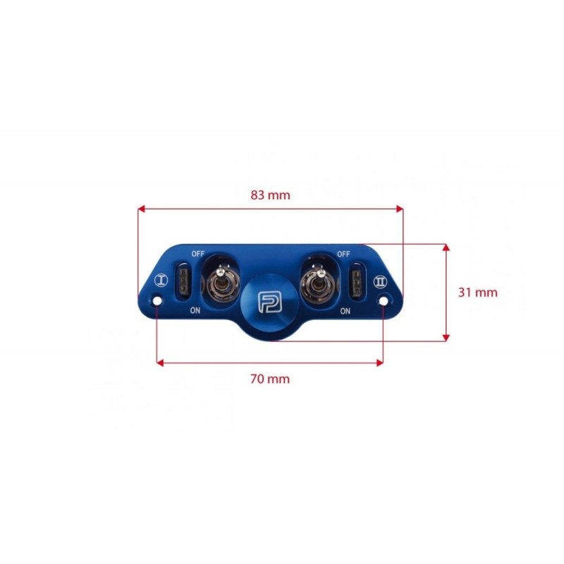 Interrupteurs - Double interrupteur prises JR / recharge / remplissage carburant - FLASH RC
