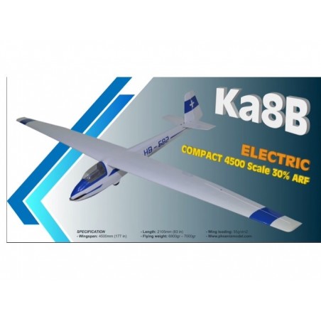 Planeadores RC - Modelo KA 8B 4500 aprox. 4,5m Phoenix - FLASH RC