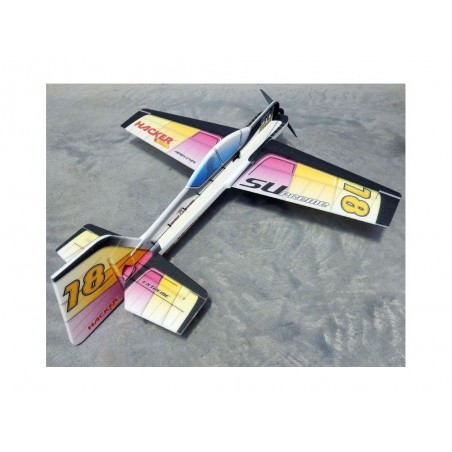 Aerei acrobatici RC - Hacker Aircraft modello SU-Preme ARF circa 1,20m rosso/arancio/giallo - FLASH RC