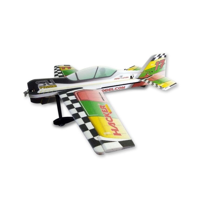 Avión acrobático RC - Avión Hacker modelo SU-Preme ARF aprox.1.20m rojo/verde/amarillo - FLASH RC