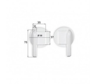Caches-Servo plastique dia.58mm (1x paire) Topmodel CZ - FLASH RC