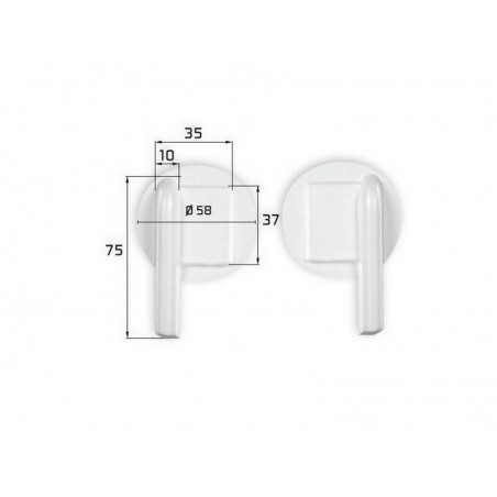 Caches-Servo plastique dia.58mm (1x paire) Topmodel CZ - FLASH RC