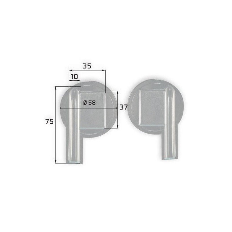 Servo covers - Transparent plastic servo covers dia.58mm (1x pair) Topmodel CZ - FLASH RC
