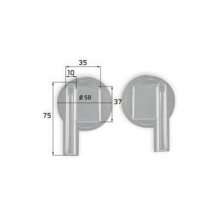 Servo covers - Transparent plastic servo covers dia.58mm (1x pair) Topmodel CZ - FLASH RC