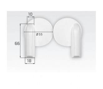 Servo covers - Plastic servo covers dia.57mm (1x pair) Topmodel CZ - FLASH RC