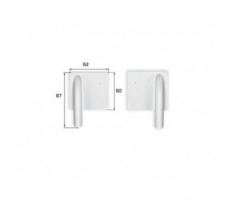 Cubiertas de servo - Cubiertas de servo de plástico 87x62mm (1x par) Topmodel CZ - FLASH RC