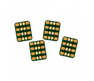 Flügel-Schnellverbindungen - PCB-Platine 90° MPX '8-polig' (4 Stck.) Emcotec - FLASH RC