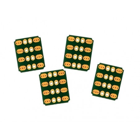 Connettori rapidi ad ala - 90° MPX '8 pin' Scheda PCB (4 pz) Emcotec - FLASH RC