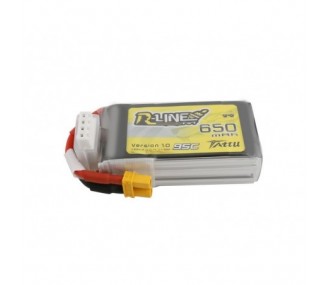 Batteries de propulsion avions RC - Batterie Tattu lipo R-line 3S 11.1V 650mAh 95C prise xt30 - FLASH RC
