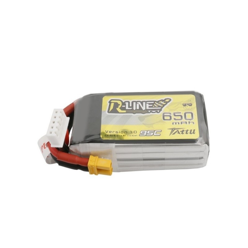 Batterien für den Antrieb von RC-Flugzeugen - Batterie Tattu lipo R-line 4S 14.8V 650mAh 95C Steckdose xt30 - FLASH RC