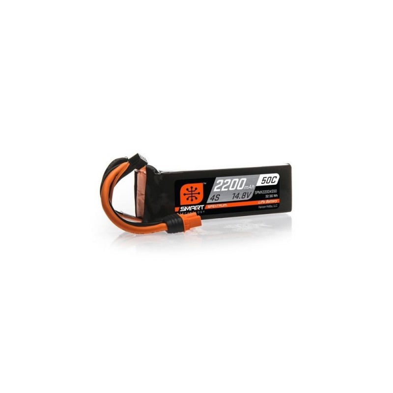 Batterie di propulsione per aerei RC - Smart Lipo 4S 14.8V 2200mAh 50C IC3 Spektrum batteria - FLASH RC