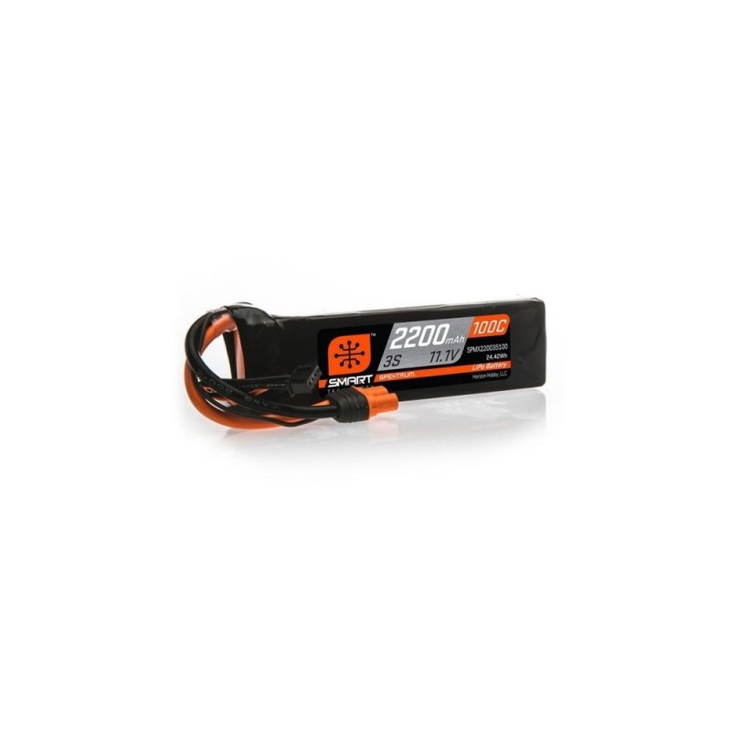 Batterien für den Antrieb von RC-Flugzeugen - Smart Lipo 3S 11.1V 2200mAh 100C IC3 Spektrum Batterie - FLASH RC