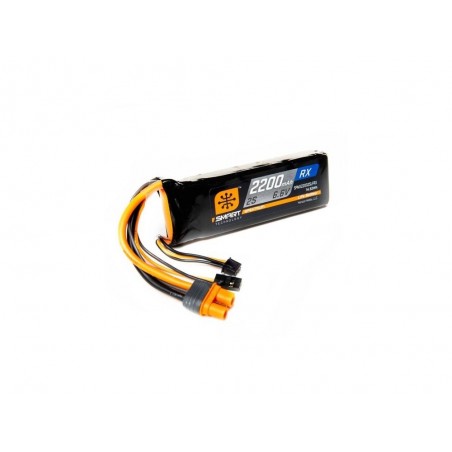 Receiver Batteries - Smart LiFe Receiver 2S 6.6V 2200mAh Spektrum - FLASH RC