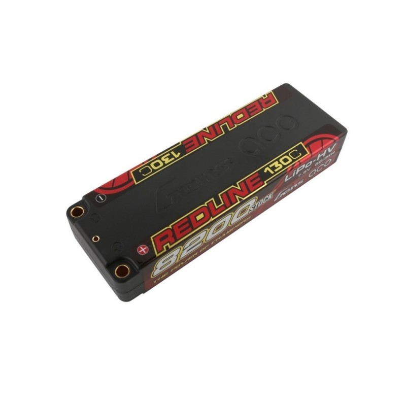 Batteries for RC cars and boats - Battery Gens Ace RS RedLine, Lipo Hv 2S 8200mAh 130C socket 5mm - FLASH RC