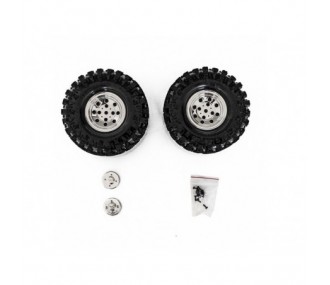 Neumáticos - Llantas cromadas completas CLIMBER 121/45 (el par) - FLASH RC 2